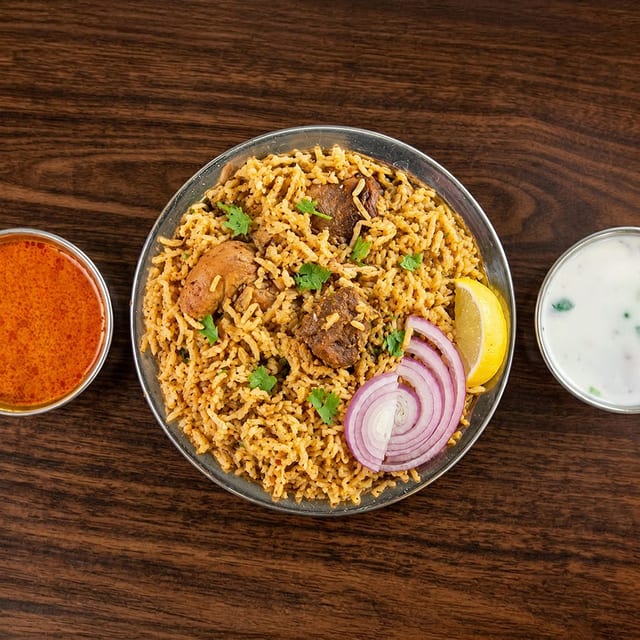 Goat Fry Biryani.