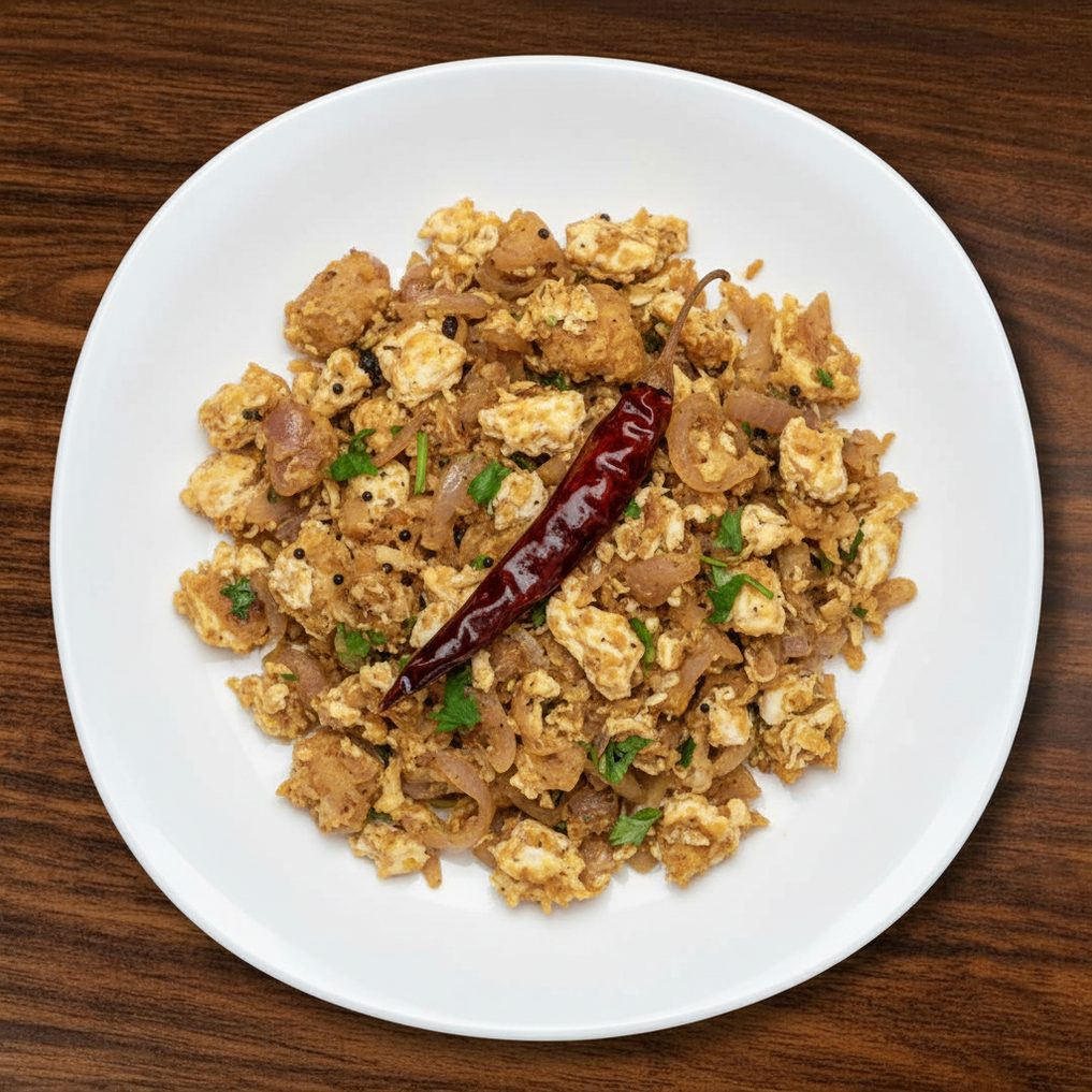 Egg Kothu Parotta.