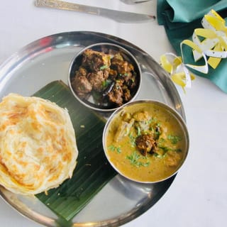 Parotta- Goat Chukka-Goat Salna
